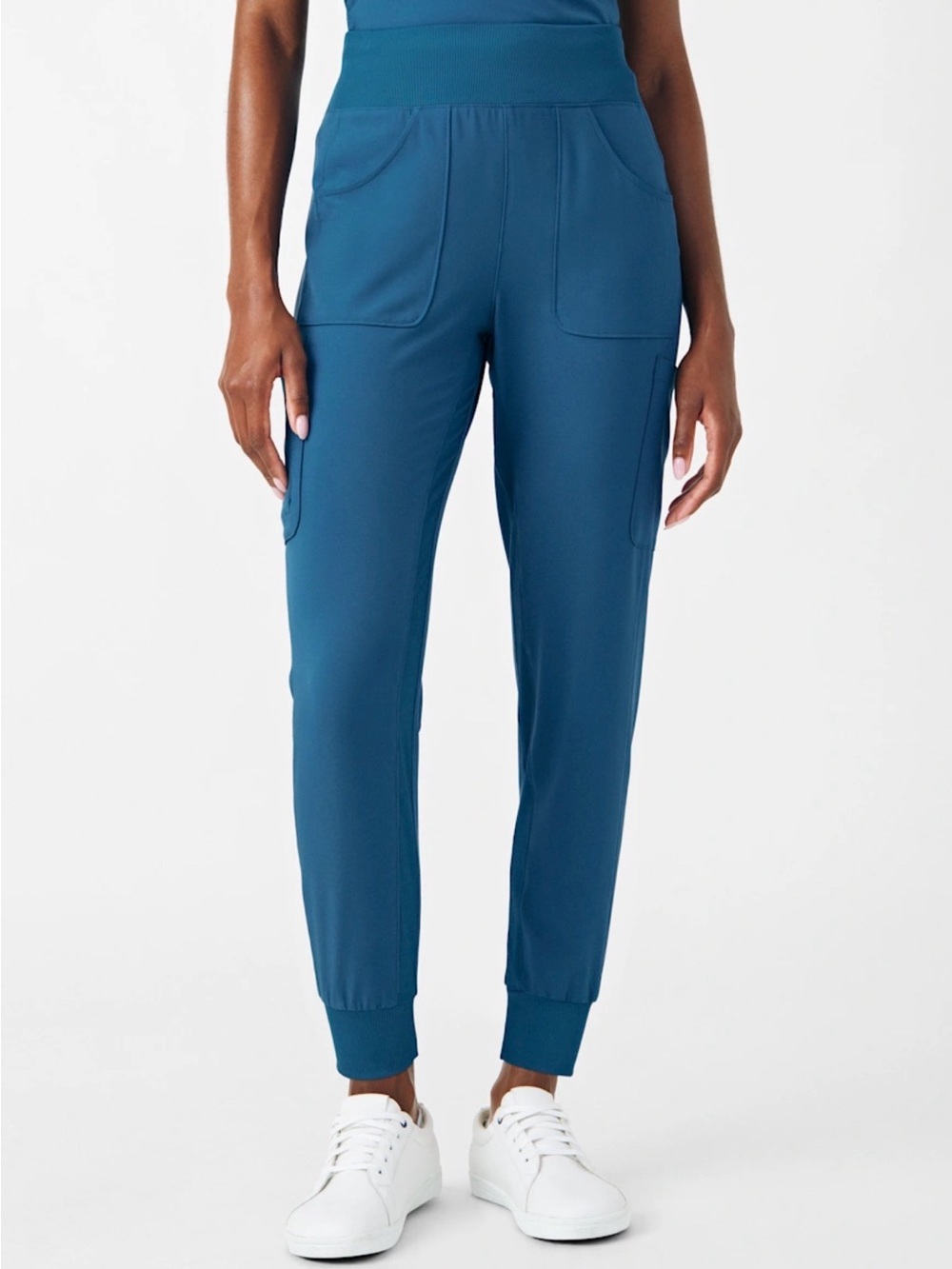 Landau Teal High-Waist Jogger Scrubs